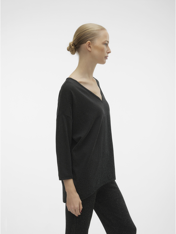 VMKANVA 3/4 V-NECK TOP JRS GA