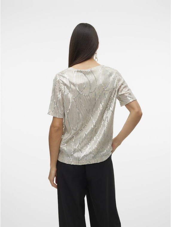 VMELLEN SS V-NECK TOP JRS