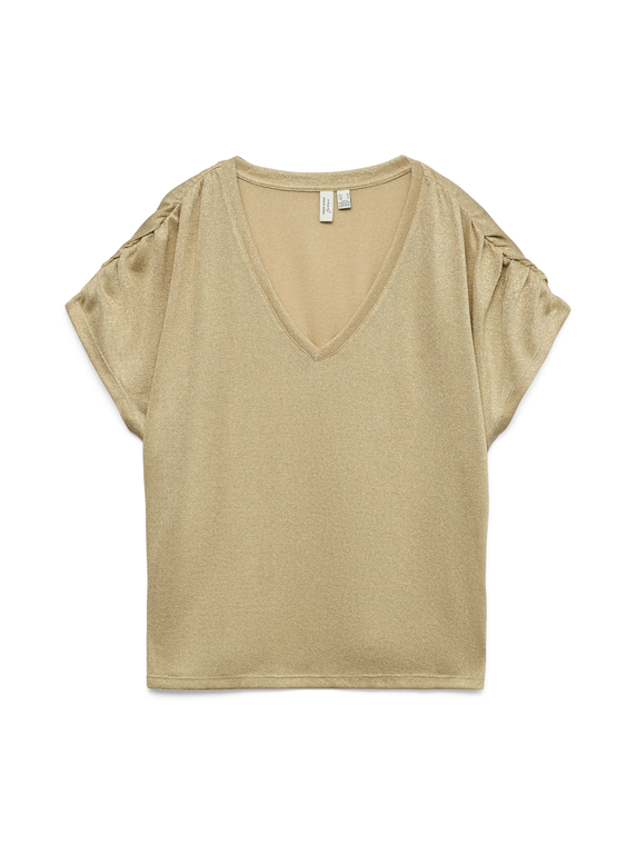 VMGOLDA SS V-NECK TOP JRS BTQ