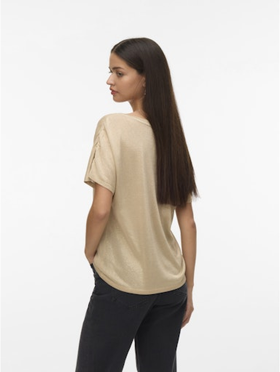 VMGOLDA SS V-NECK TOP JRS BTQ