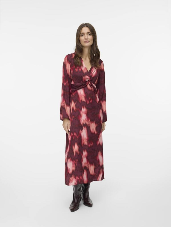 VMGERNA L/S KNOT 7/8 DRESS WVN LCS