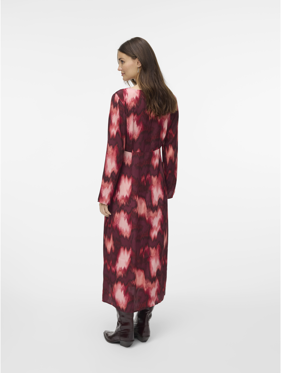 VMGERNA L/S KNOT 7/8 DRESS WVN LCS