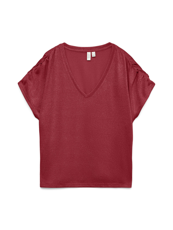 VMGOLDA SS V-NECK TOP JRS BTQ