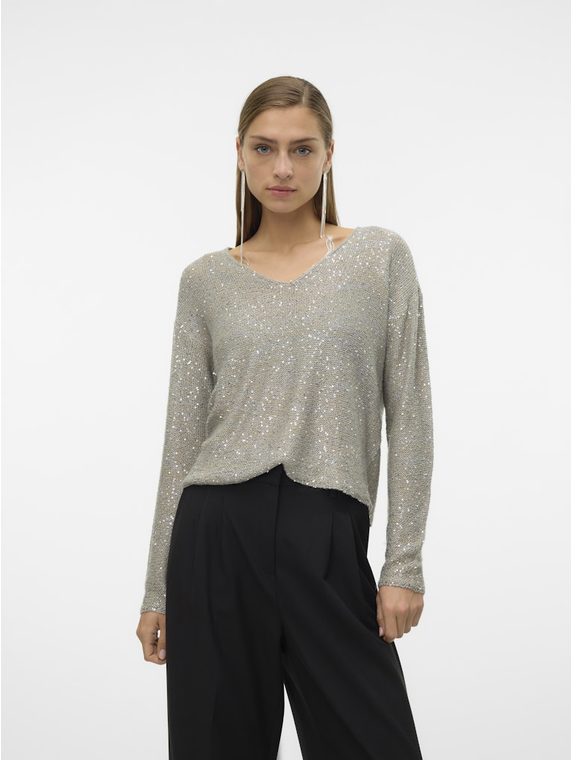 VMLEILANI NEW LS V-NECK PULLOVER REP