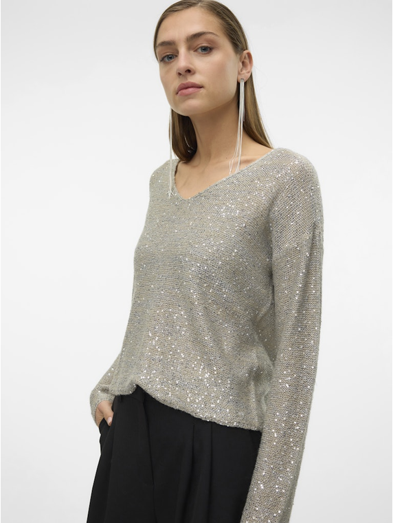 VMLEILANI NEW LS V-NECK PULLOVER REP