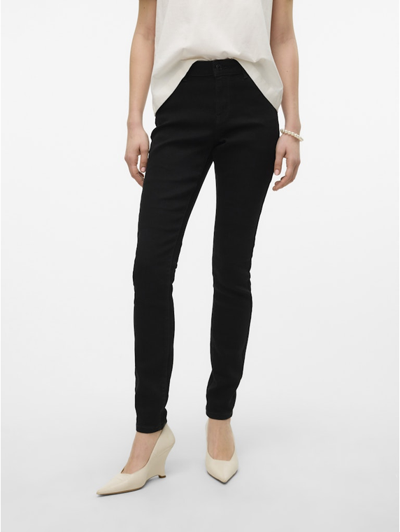 VMELLY MR SKINNY JEANS BLK NOOS