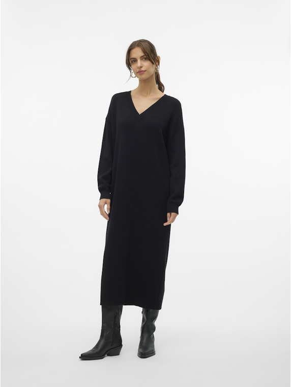 VMGOLD LS V-NECK 7/8 DRESS GA