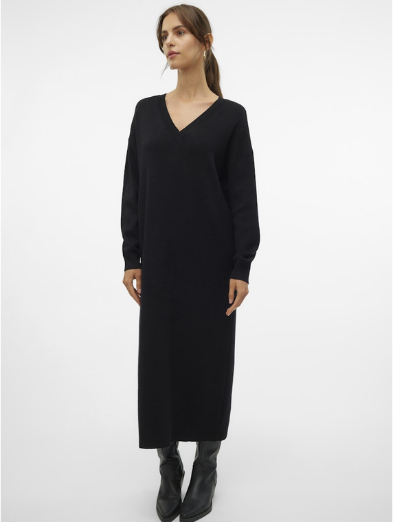 VMGOLD LS V-NECK 7/8 DRESS GA