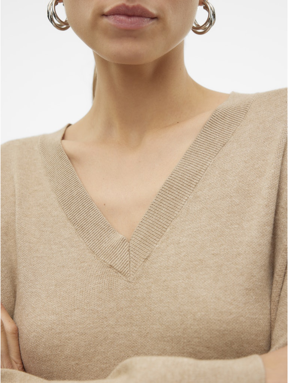 VMGOLD LS V-NECK 7/8 DRESS GA