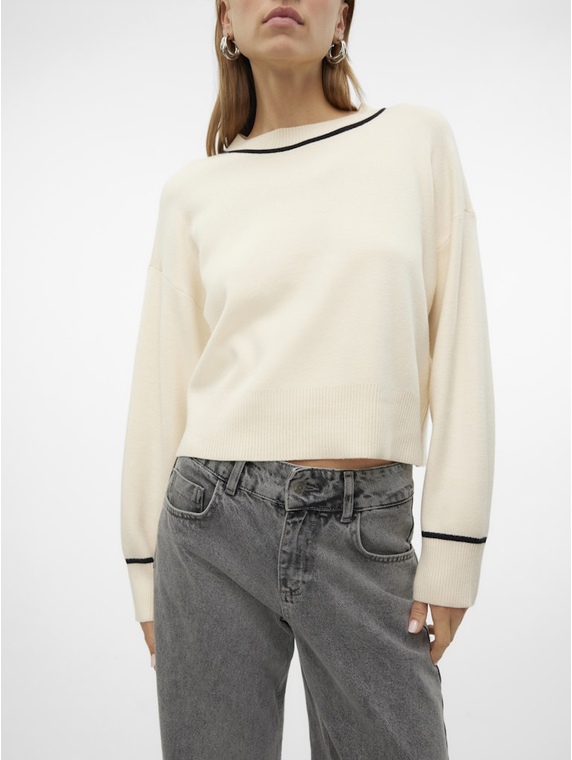 VMSABA LS O-NECK CONTRAST PULLOVER LCS