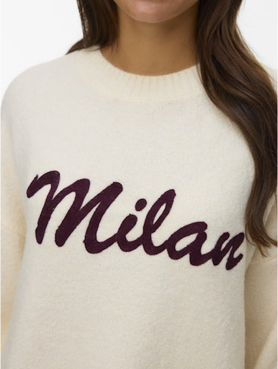 VMBOOM LS O-NECK TEXT PULLOVER NOOS