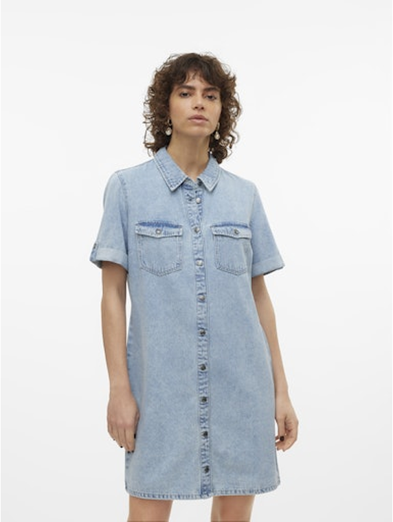 VMJENNIE SS SHORT DENIM DRESS GA NOOS