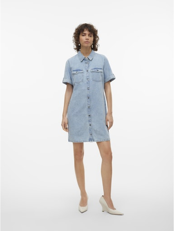 VMJENNIE SS SHORT DENIM DRESS GA NOOS