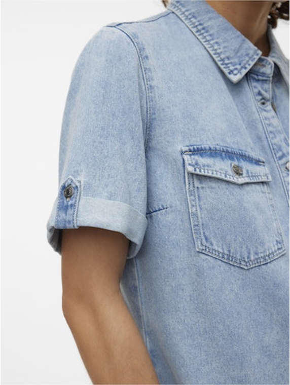 VMJENNIE SS SHORT DENIM DRESS GA NOOS
