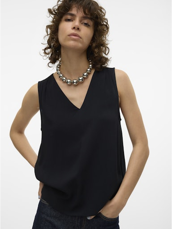 VMEASY JOY S/L V-NECK TOP WVN GA