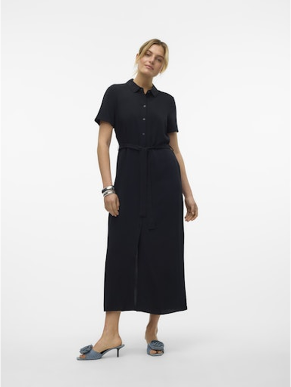 VMEASY JOY S/S LONG SHIRT DRESS WVN GA