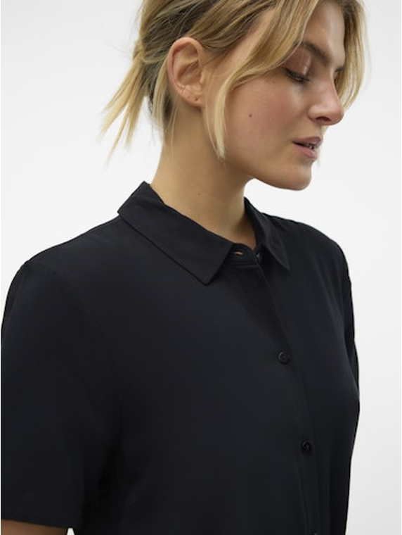 VMEASY JOY S/S LONG SHIRT DRESS WVN GA