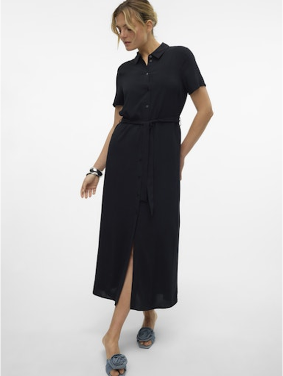 VMEASY JOY S/S LONG SHIRT DRESS WVN GA