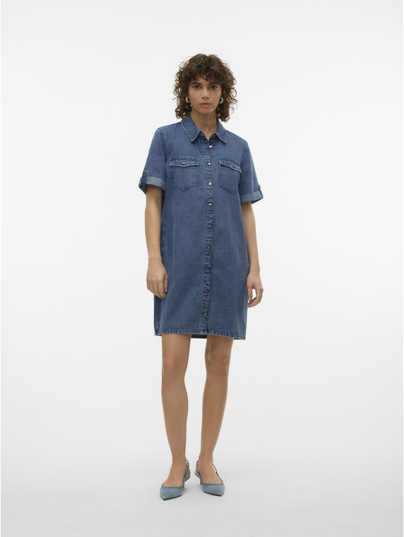 VMJENNIE SS SHORT DENIM DRESS GA NOOS