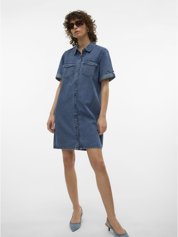 VMJENNIE SS SHORT DENIM DRESS GA NOOS