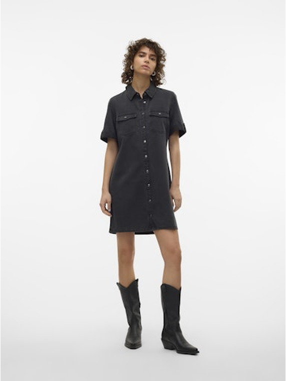 VMJENNIE SS SHORT DENIM DRESS GA NOOS