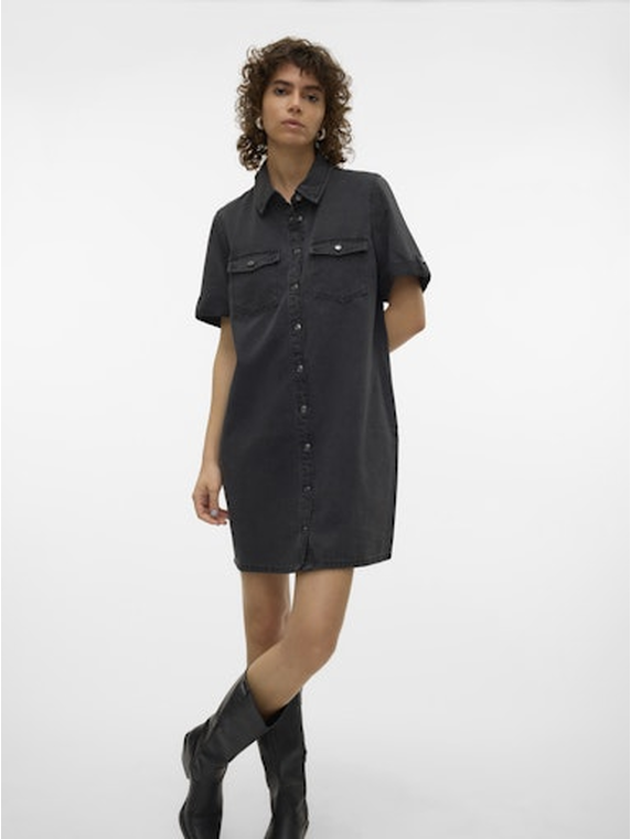 VMJENNIE SS SHORT DENIM DRESS GA NOOS