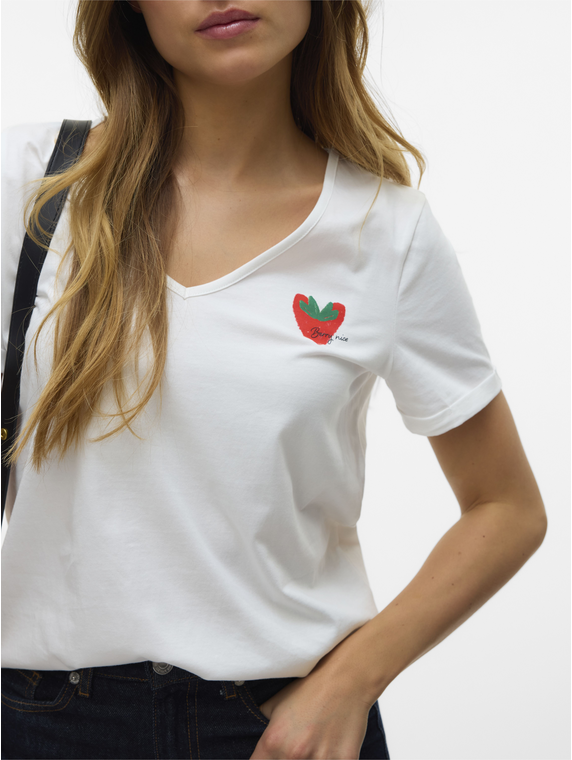 VMBITONA S/S V-NECK T-SHIRT JRS BTQ GA