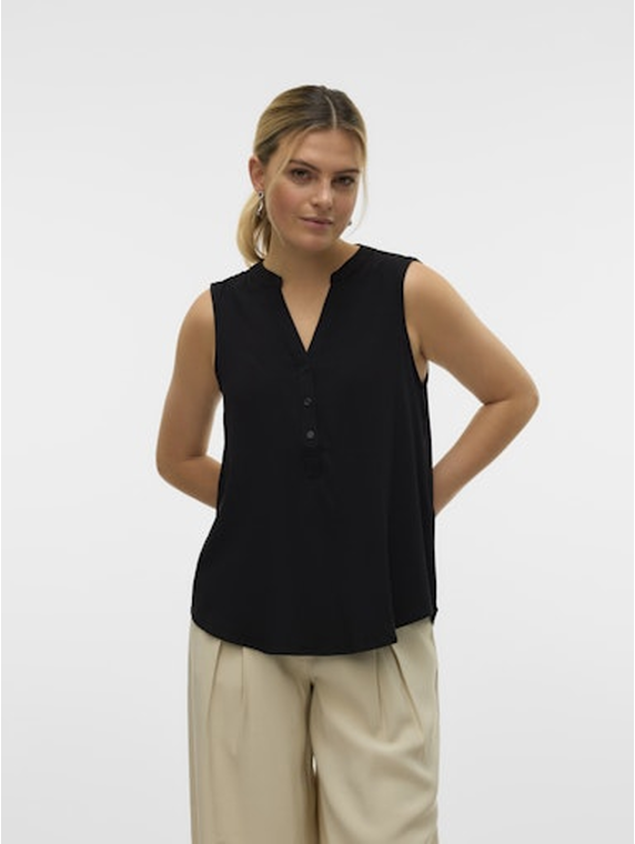 VMBELLA SL V-NECK TOP WVN GA NOOS