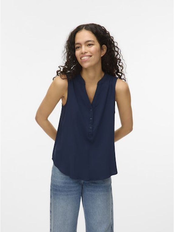 VMBELLA SL V-NECK TOP WVN GA NOOS
