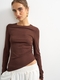 TSRIA PREMIUM RIB RUCHED TOP JRS