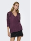 ONLSTARRY LS SEQUIN BOXY V-NECK KNT